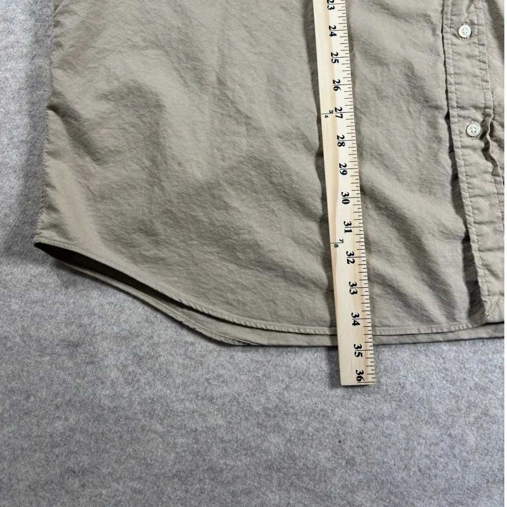 Polo Ralph Lauren Mens 3XLT Tan Khaki Cotton Button Down Shirt Long Sleeve Pony